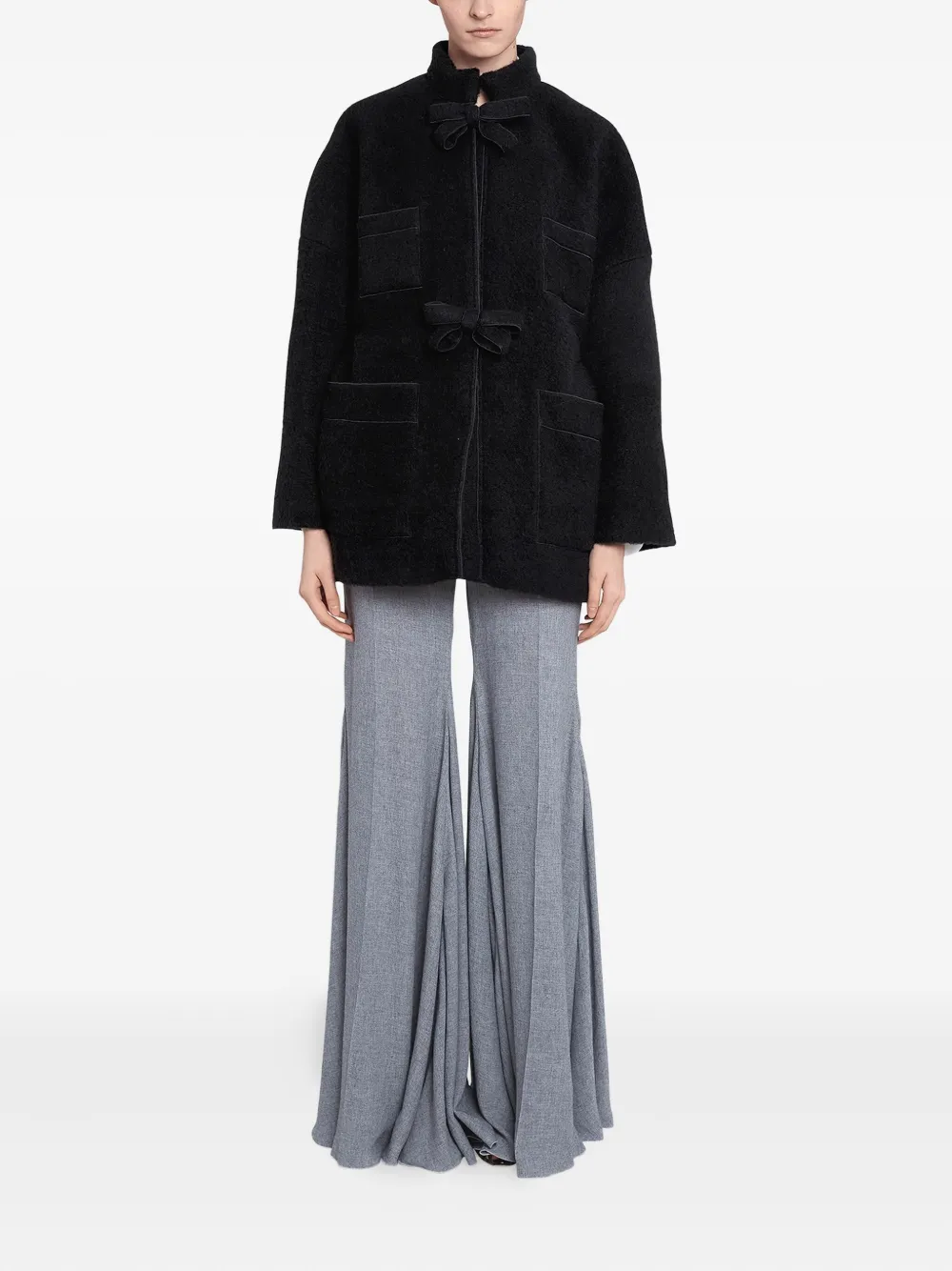 Giambattista Valli Jas met opgestikte zak en strikdetail Zwart