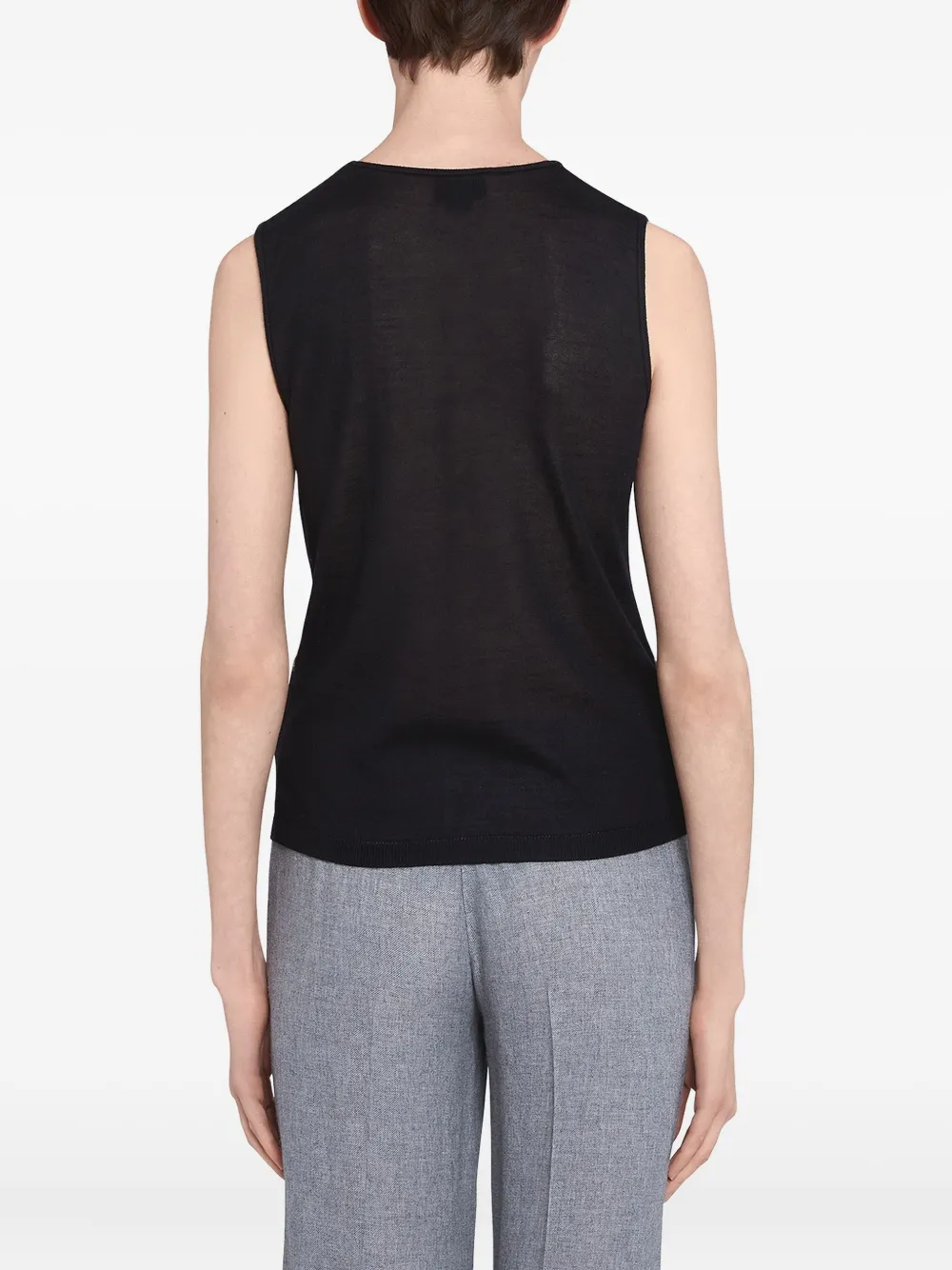 Giambattista Valli Mouwloze top Zwart