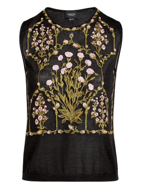 Giambattista Valli embroidered sleeveless top