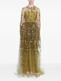 Giambattista Valli embroidered tulle long dress - Green