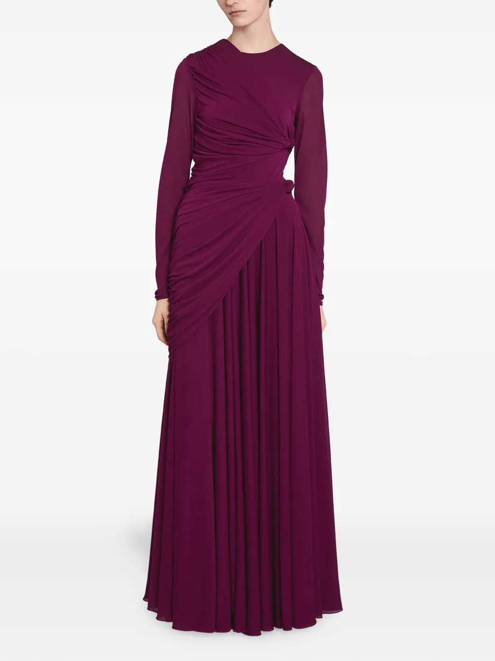 Giambattista Valli Gedrapeerde maxi-jurk - Paars