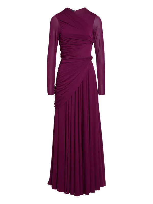 Giambattista Valli Draped long-sleeve Maxi Dress | Purple | FARFETCH BH Giambattista Valli Draped long-sleeve Maxi Dress | Purple | FARFETCH BH