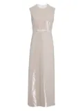 Giambattista Valli sequin midi dress - Neutrals