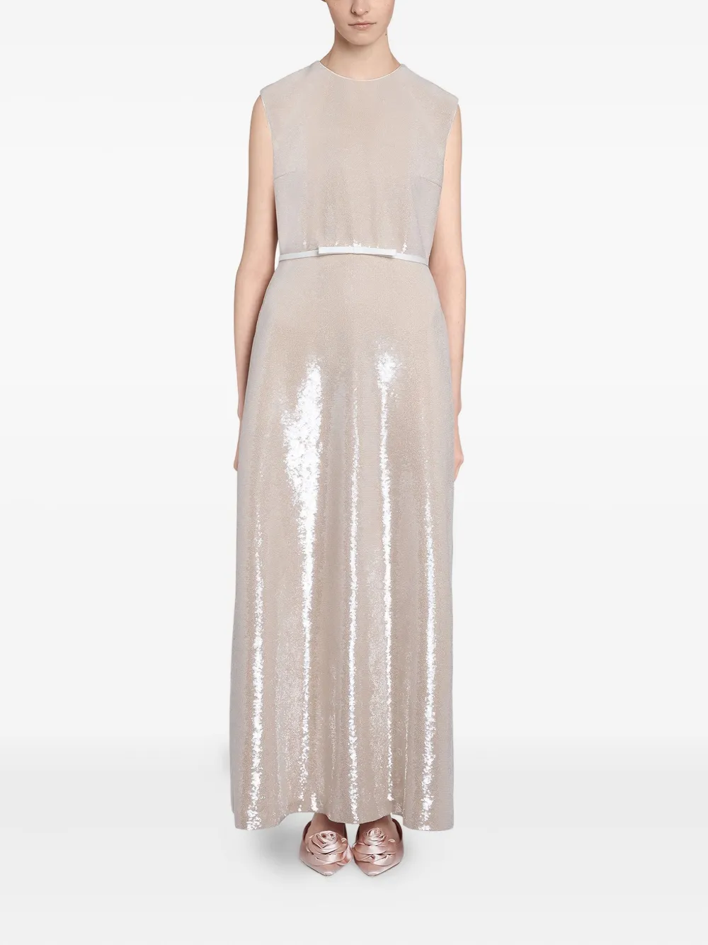 Giambattista Valli Midi-jurk met pailletten - Beige