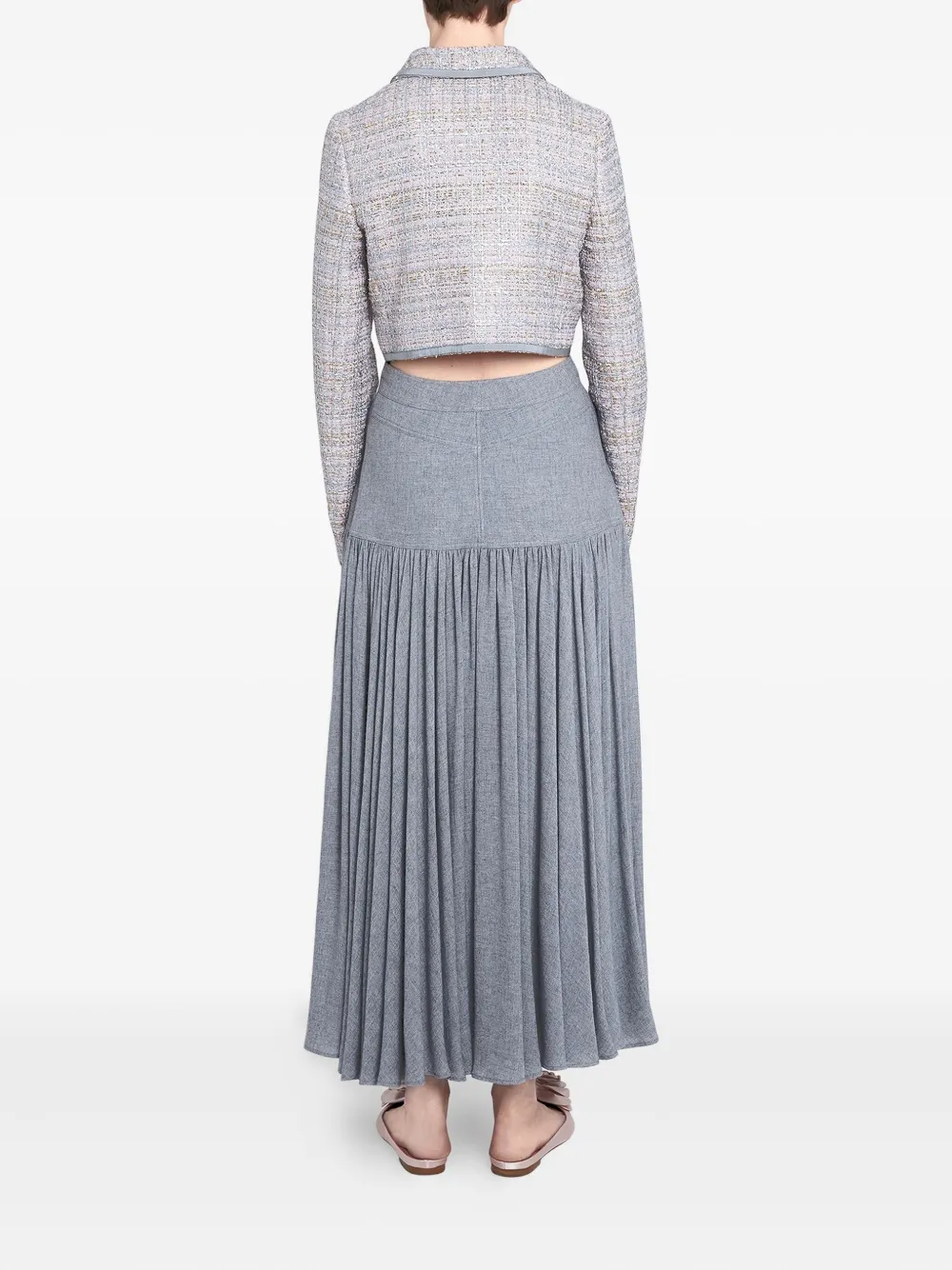 Giambattista Valli Maxi-plooirok Grijs