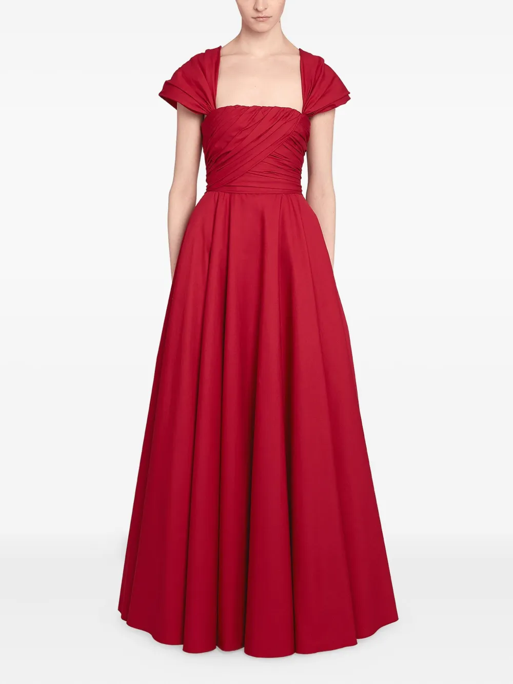 Giambattista Valli Mini-jurk met gedrapeerde schouders Rood