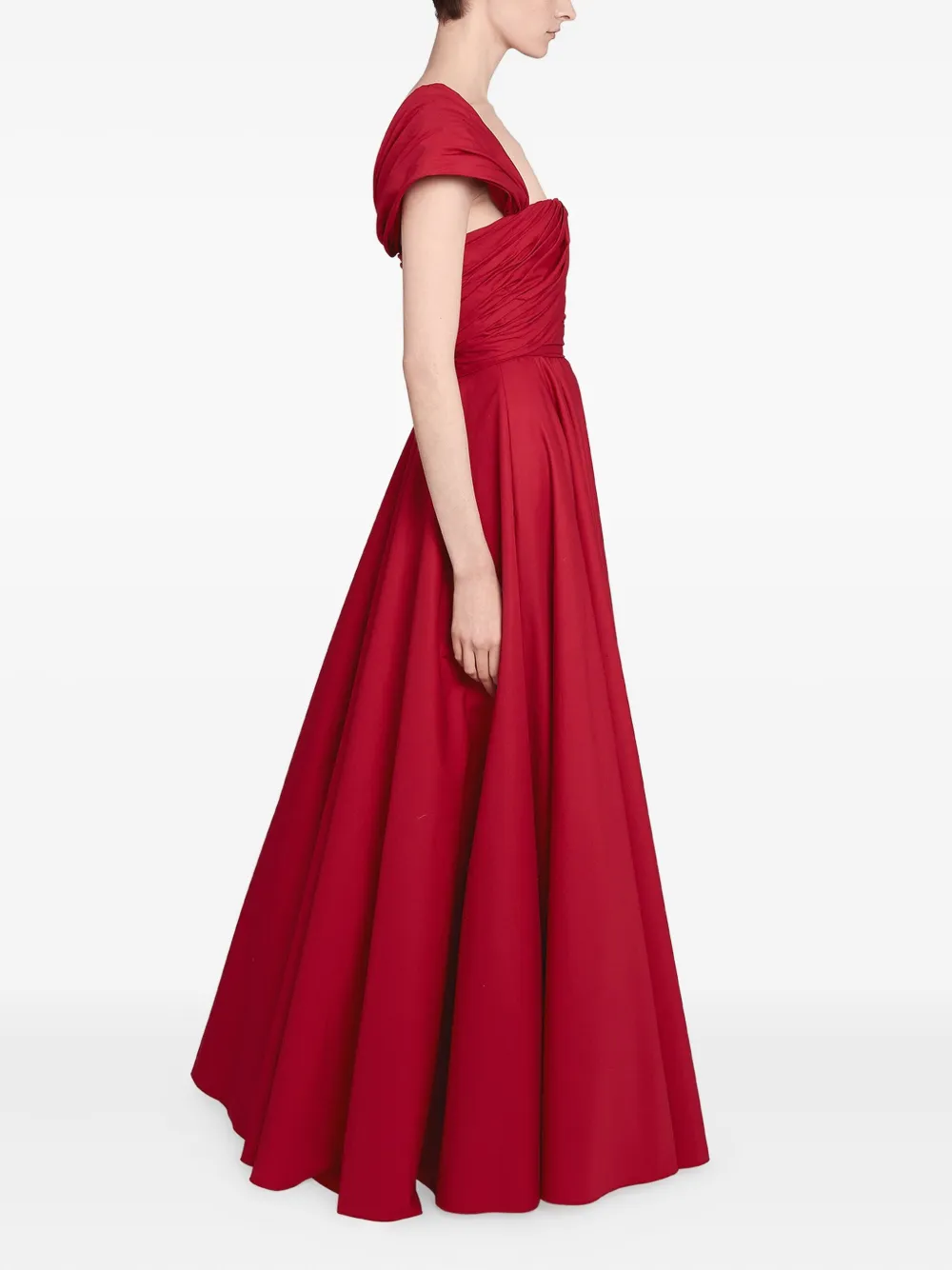 Giambattista Valli Mini-jurk met gedrapeerde schouders Rood