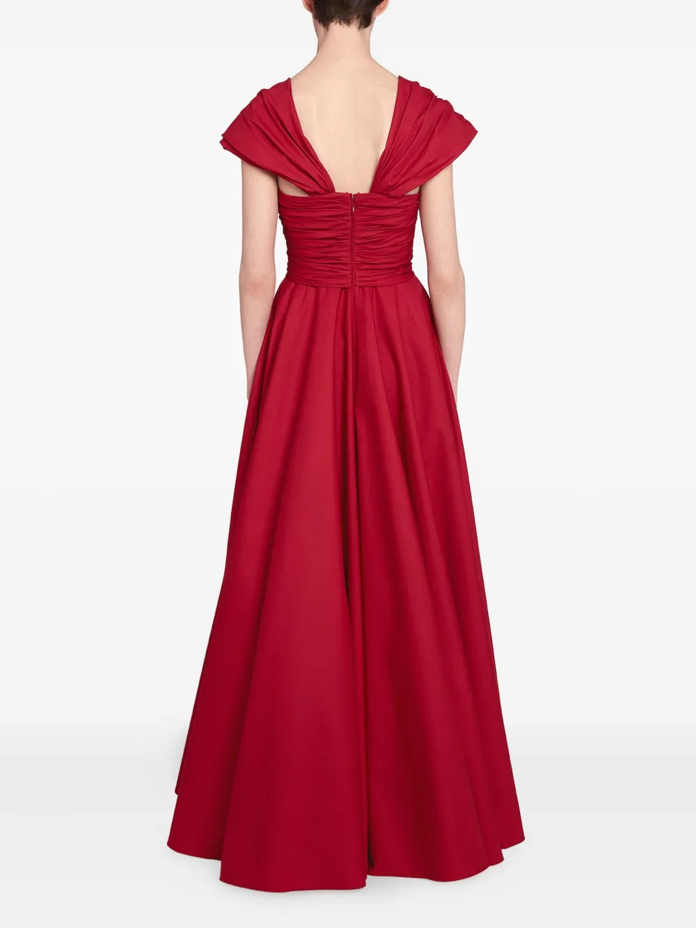 Giambattista Valli Mini-jurk met gedrapeerde schouders Rood