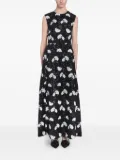 Giambattista Valli carnation-print sequined maxi dress - Black