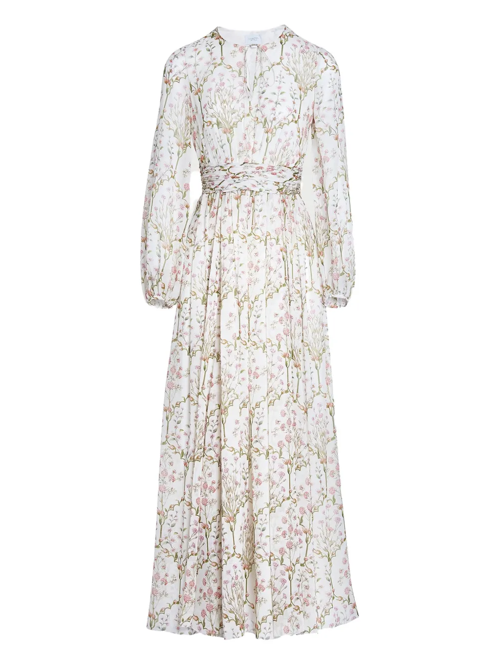 Giambattista Valli floral-print long-sleeve dress Wit