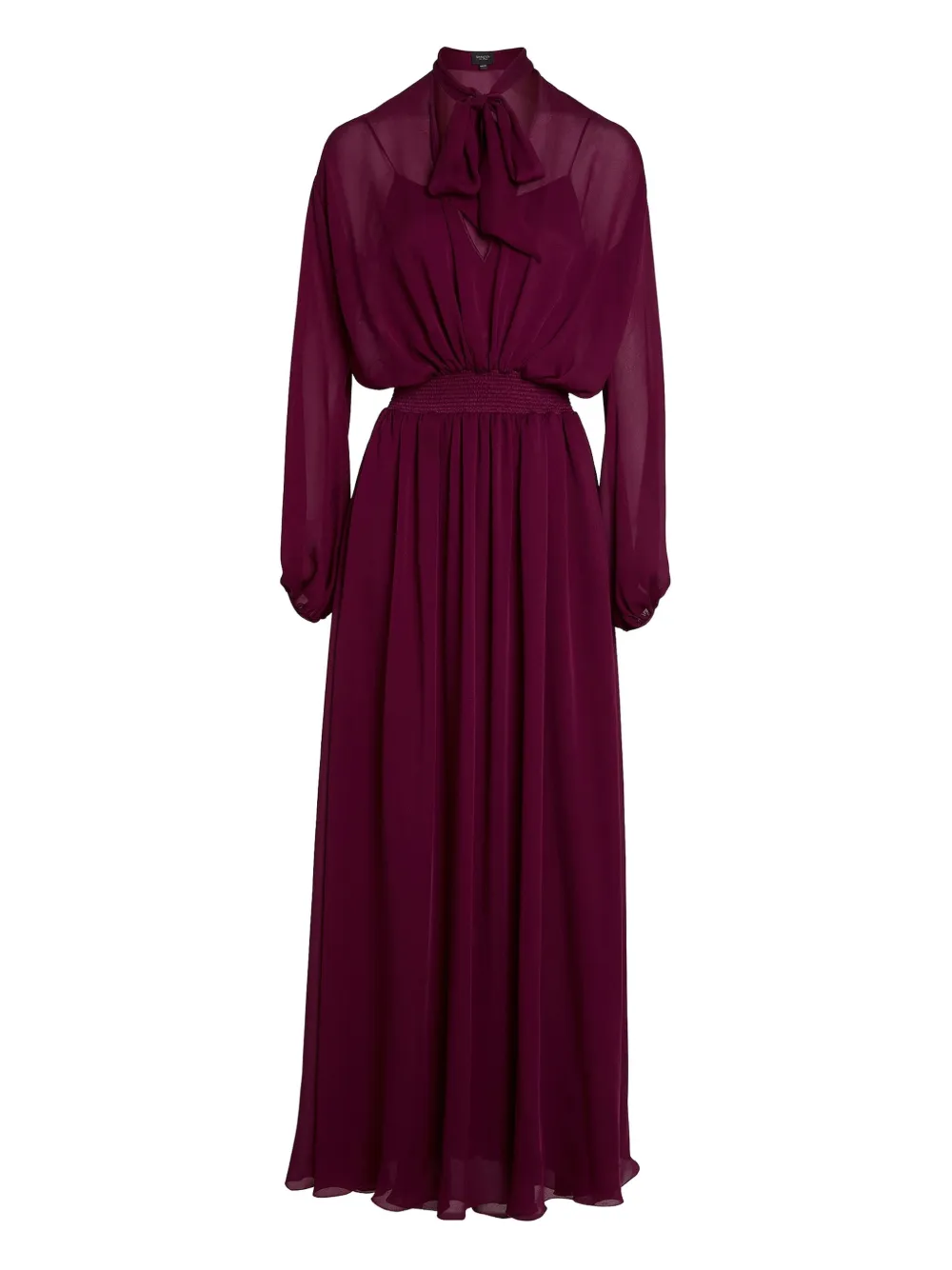 Giambattista Valli tie-neck silk maxi dress Paars