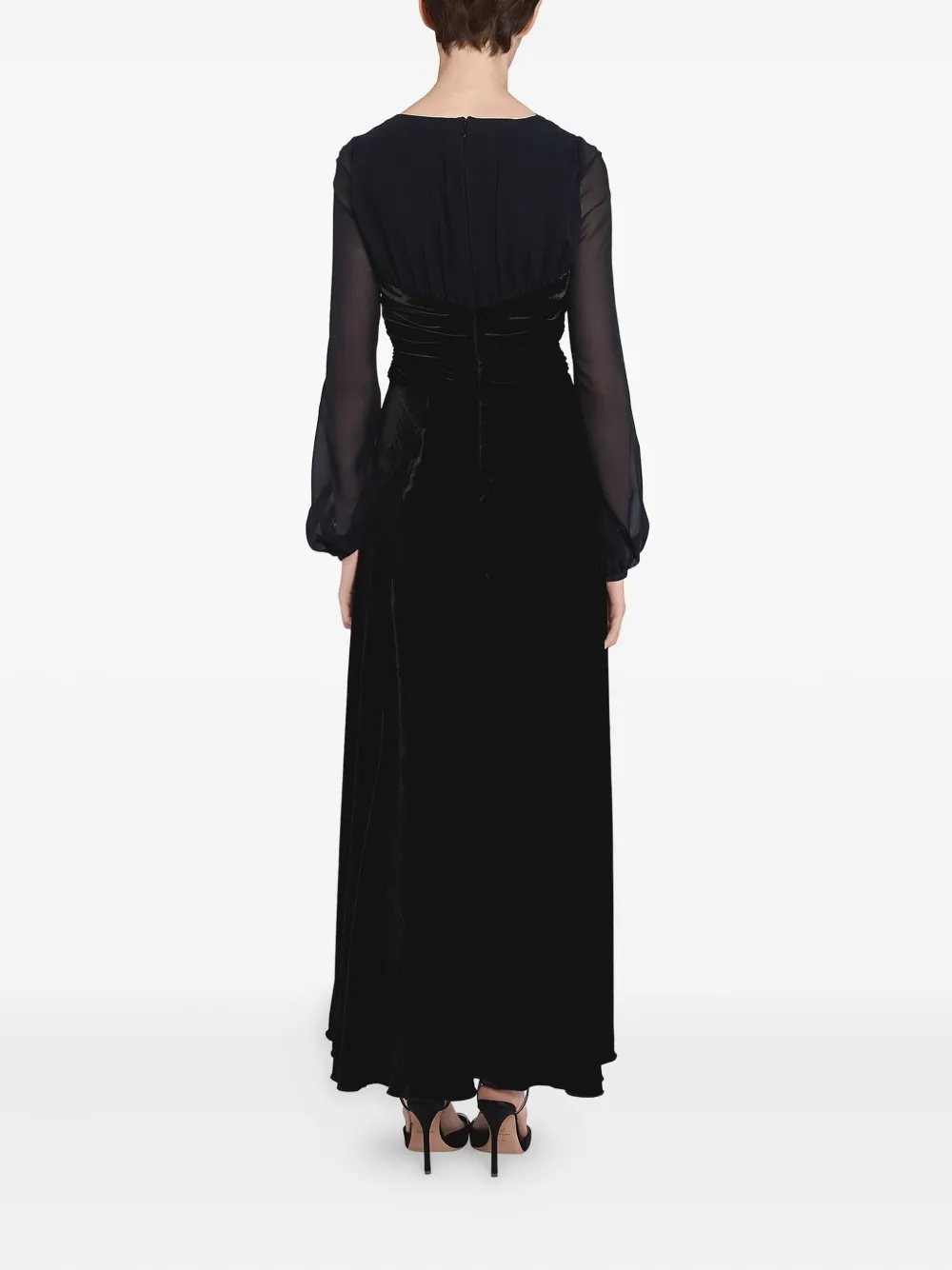 Giambattista Valli lace-insert dress Zwart