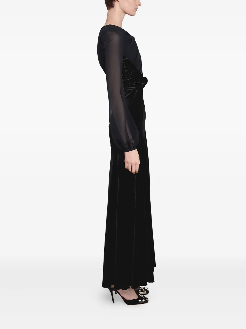 Giambattista Valli lace-insert dress Zwart