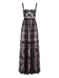 Giambattista Valli floral-embroidered corset dress - Black
