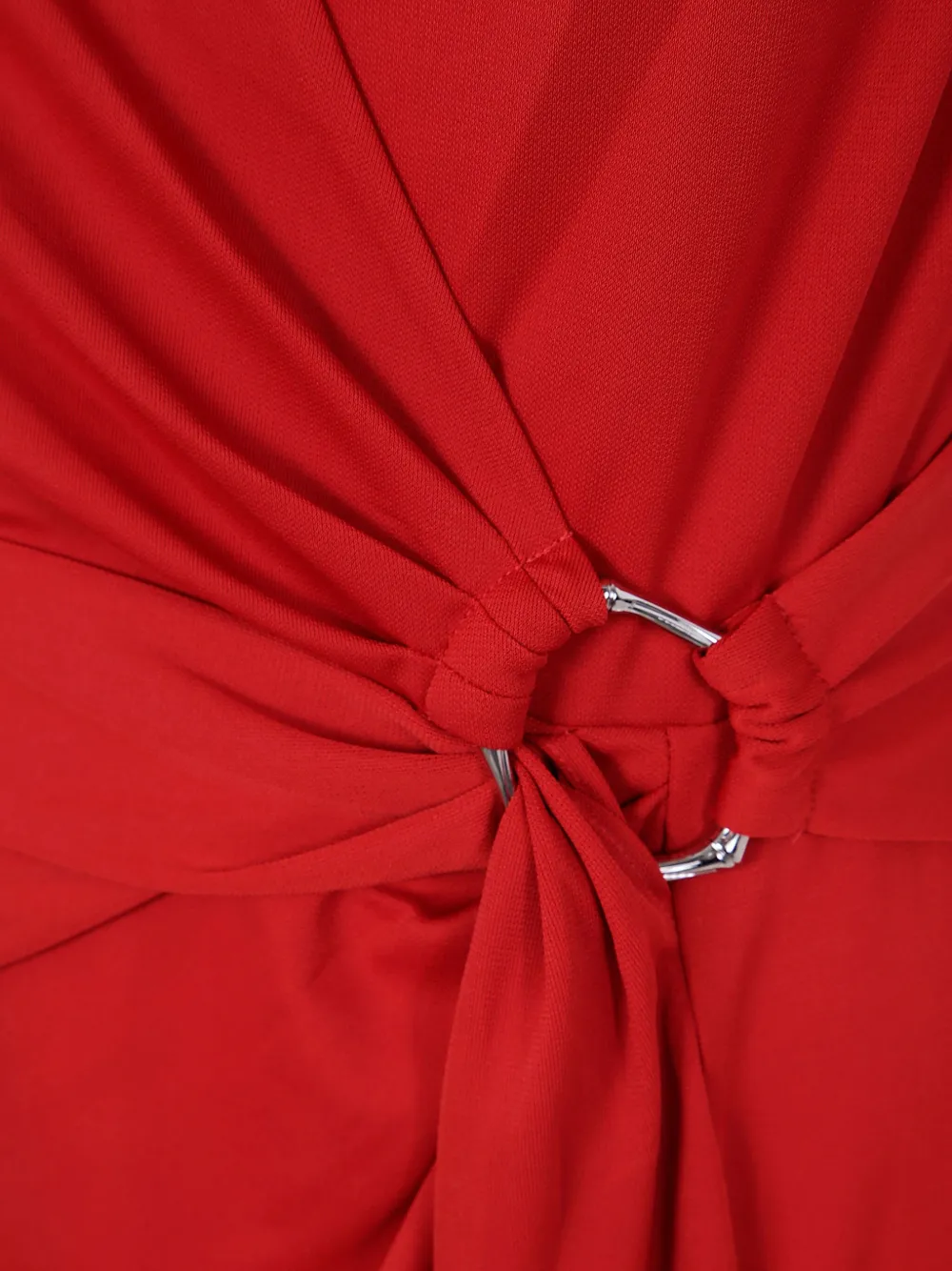 Lauren Ralph Lauren ring-detail midi dress Rood