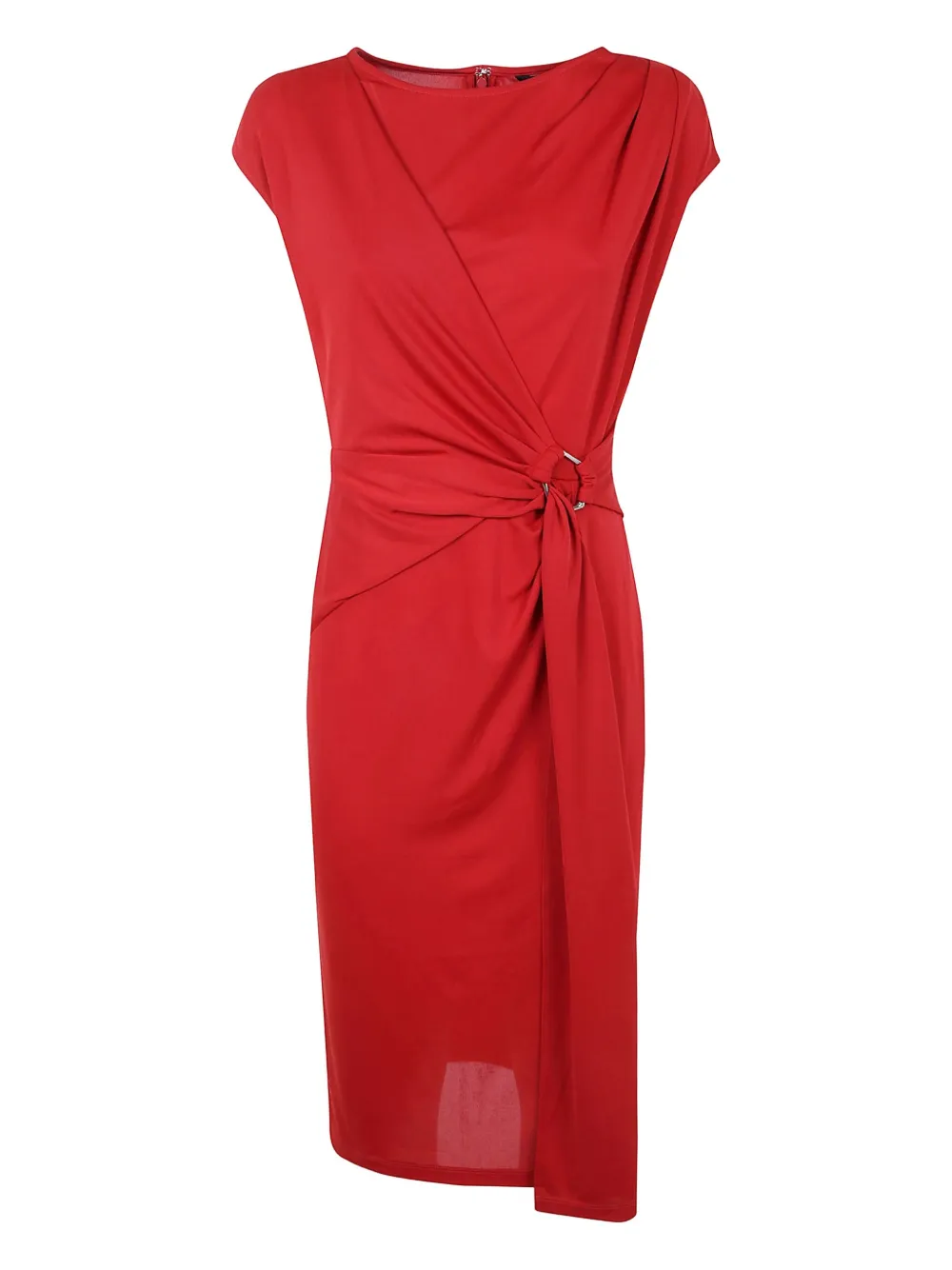 Lauren Ralph Lauren ring-detail midi dress Rood