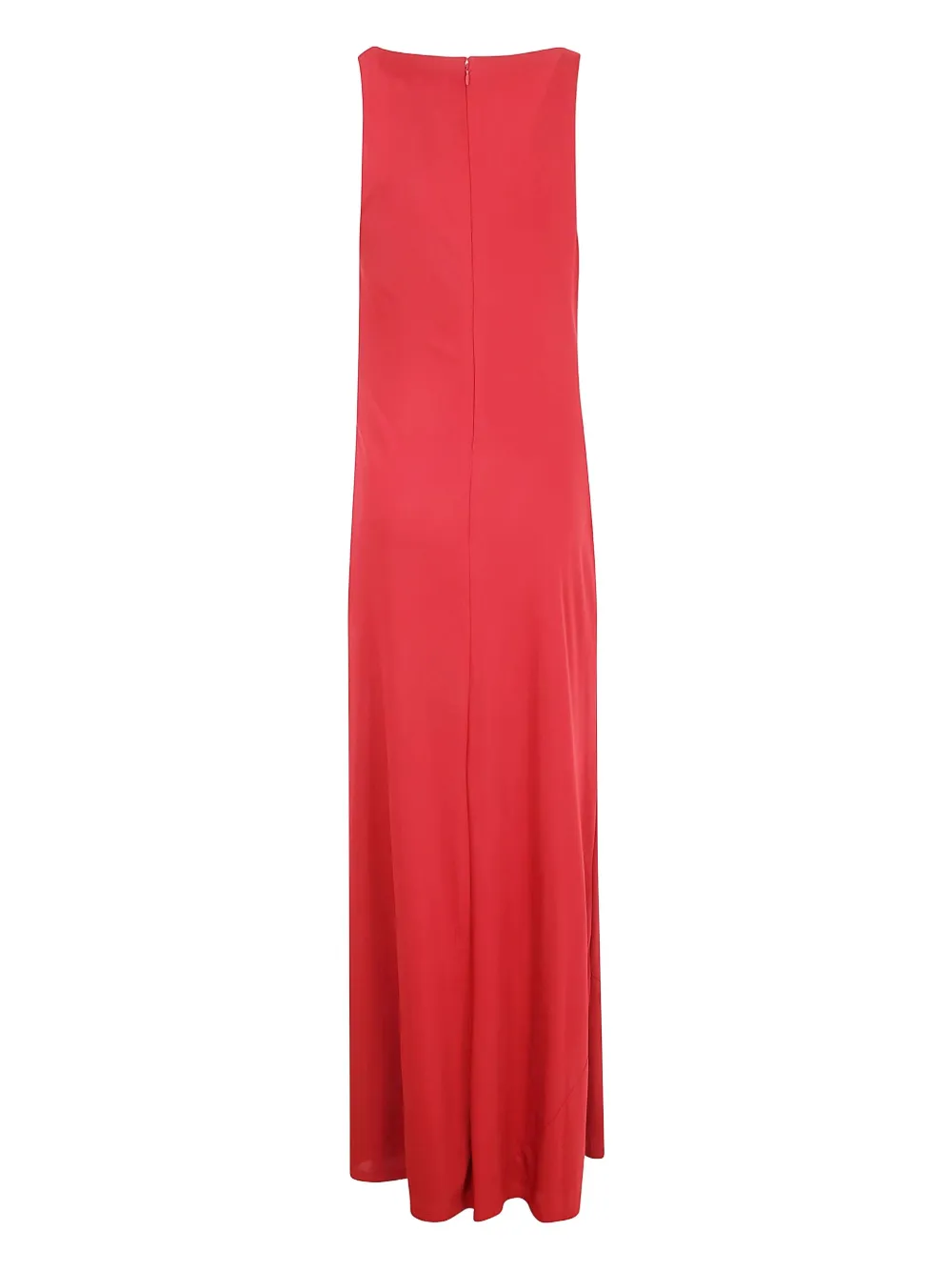 Lauren Ralph Lauren ring-detail cowl-neck dress Rood