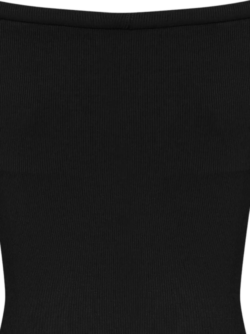 Gloria Coelho Off-shoulder midi-jurk - Zwart