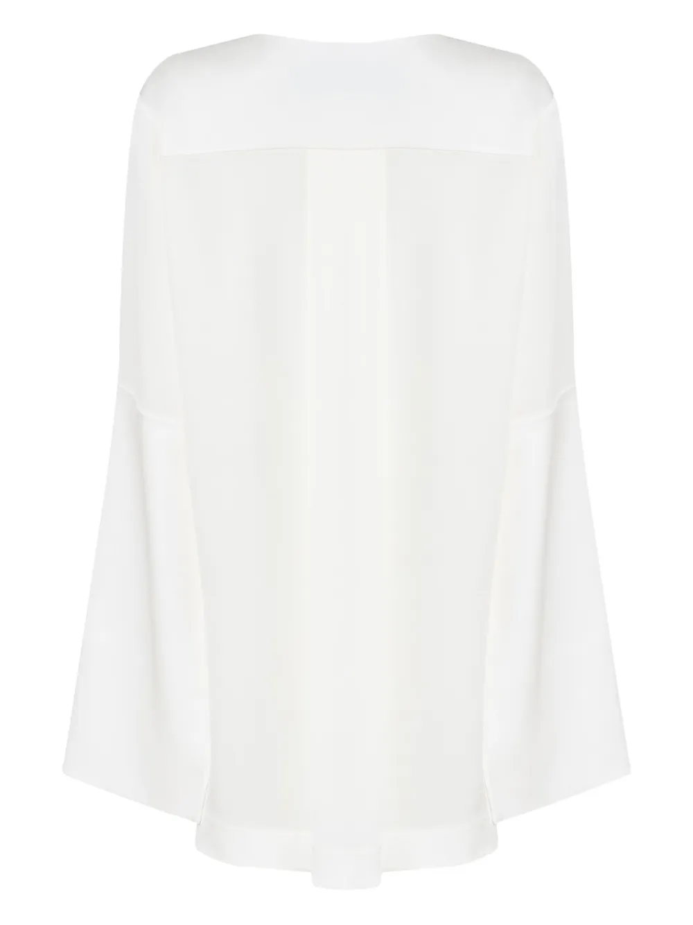 Gloria Coelho Blouse met geplooide capemouwen - Wit