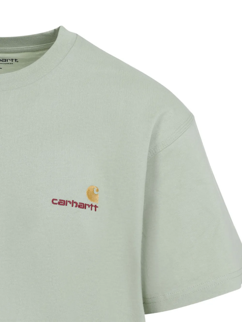 Carhartt WIP Katoenen T-shirt met geborduurd logo Groen