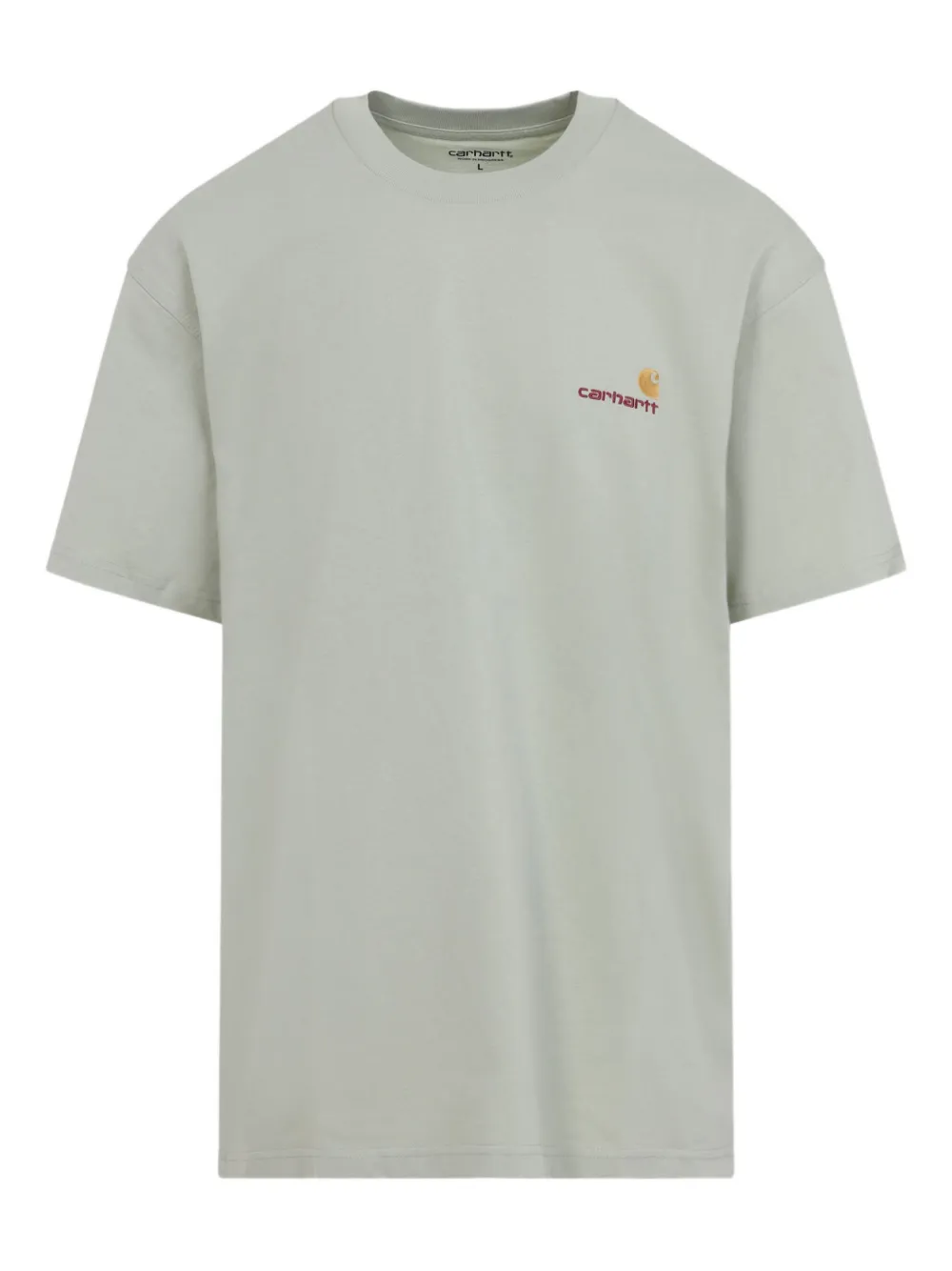 Carhartt WIP Katoenen T-shirt met geborduurd logo Groen