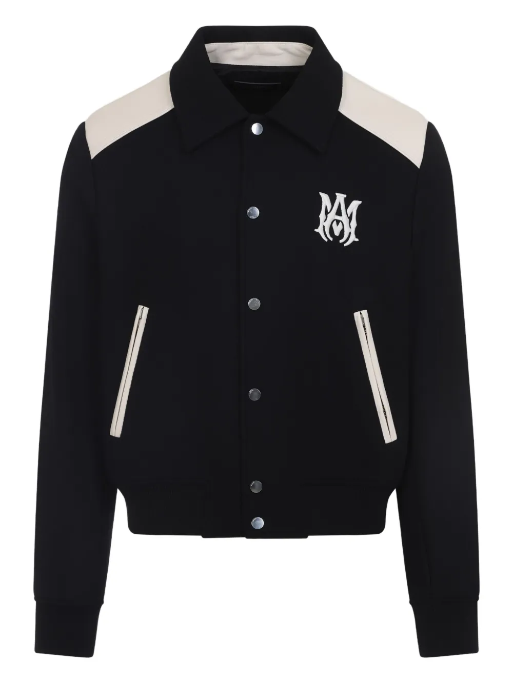 AMIRI Bomberjack met geborduurd logo Zwart