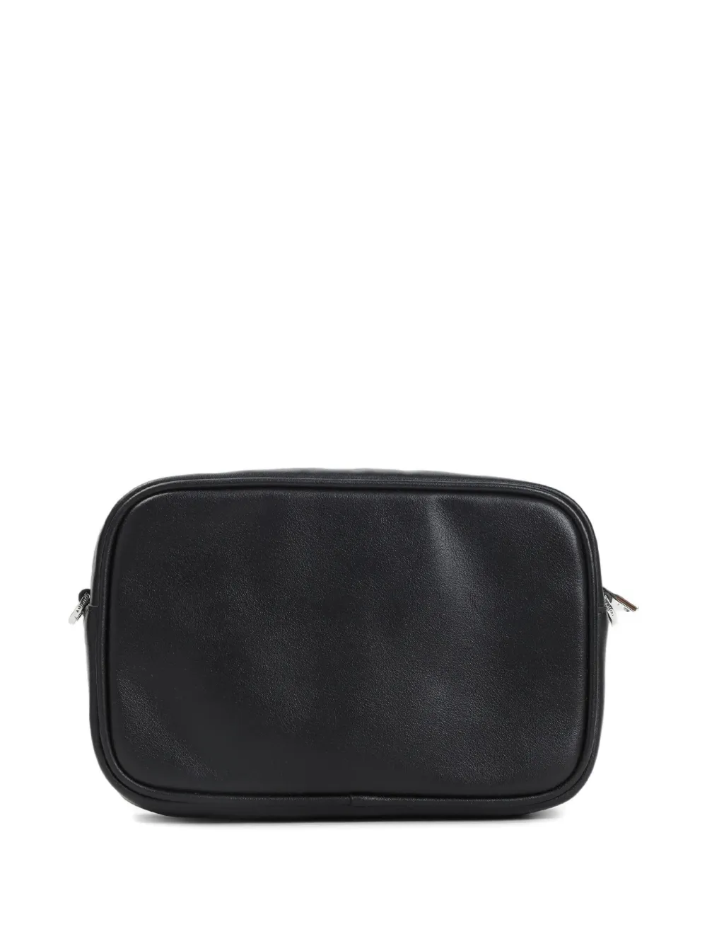 AMIRI logo-print leather messenger bag BLACK
