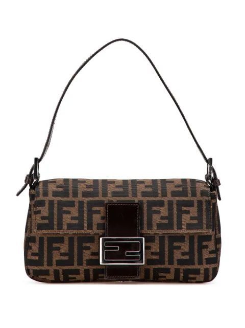 Fendi Pre-Owned bolso de hombro Baguette de lona con monograma Zucca 20st Century
