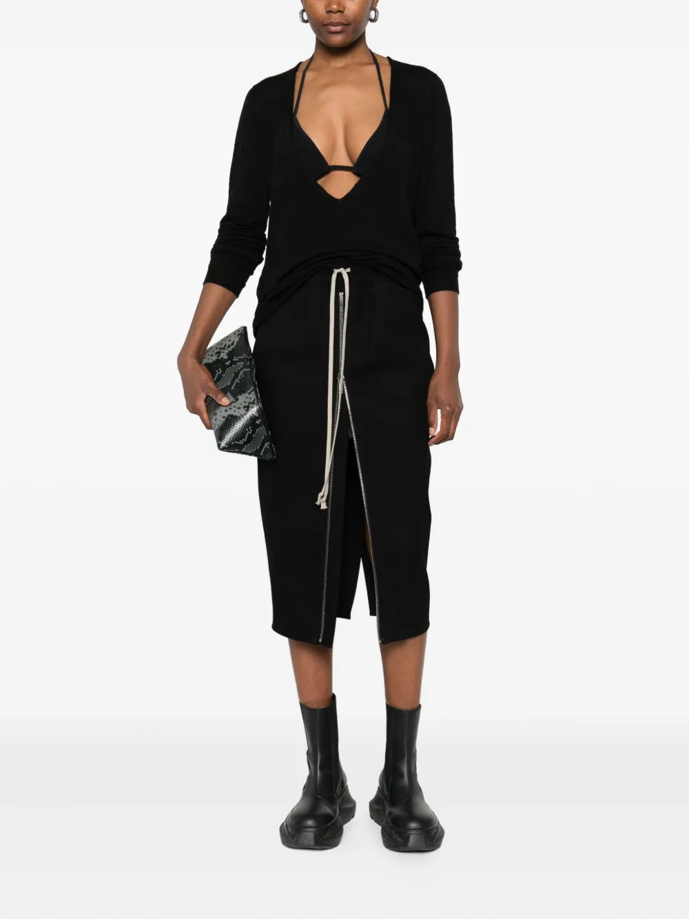 Rick Owens V-neck sweater | Knitted Sweaters | Image 2