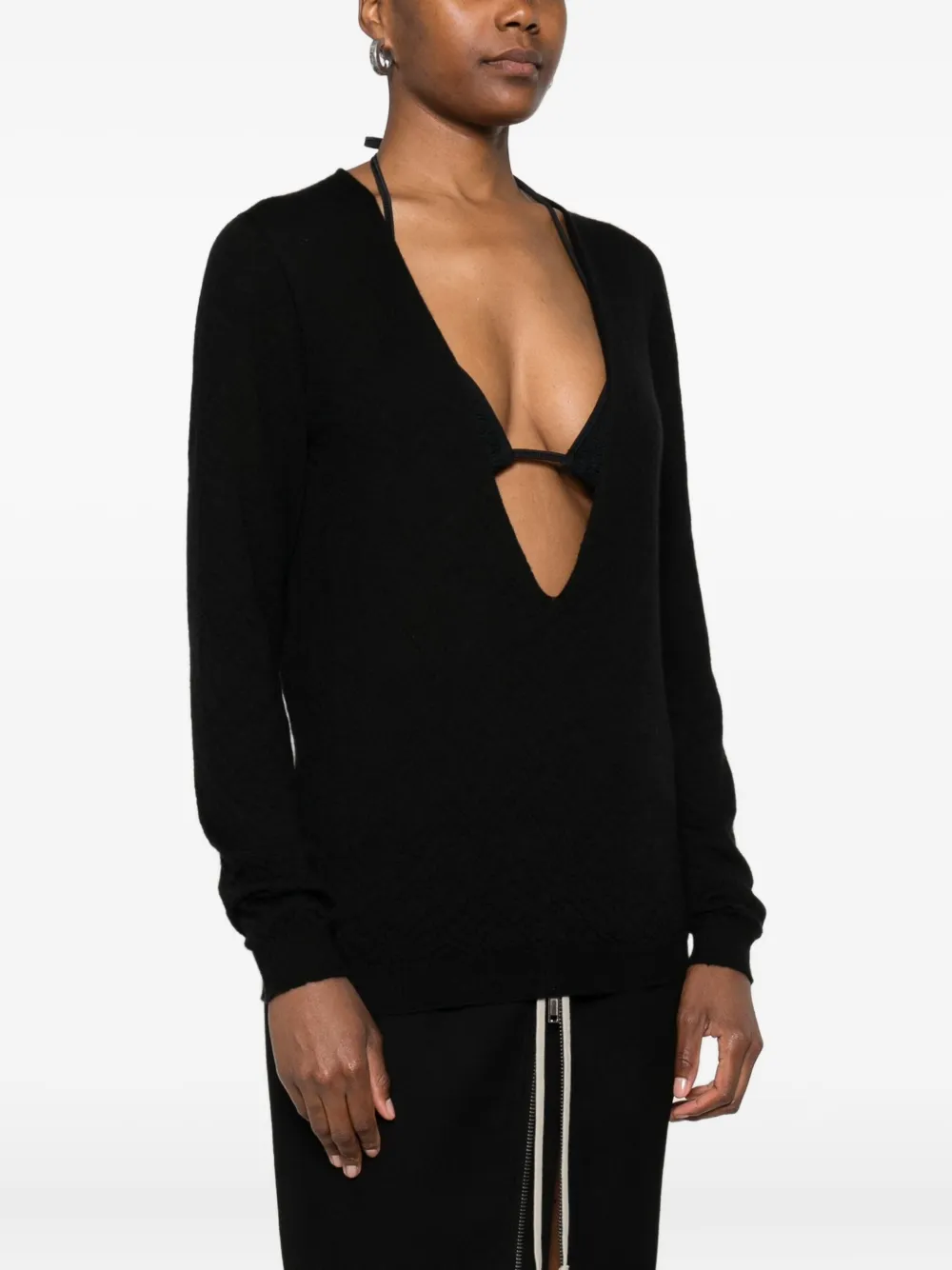 Rick Owens Trui met V-hals Zwart
