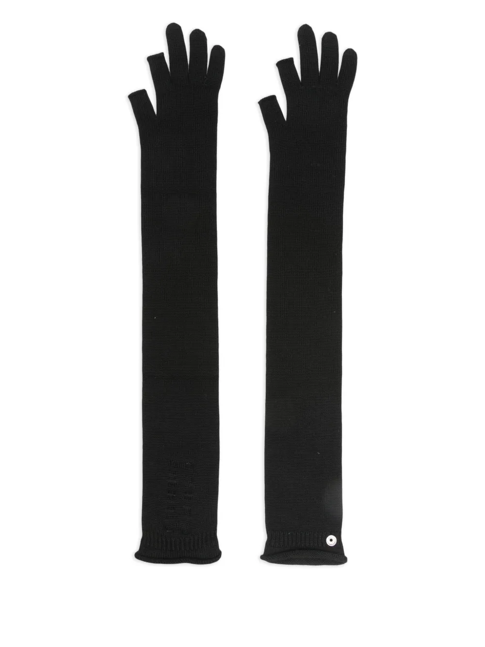 Rick Owens fingerless wool gloves | negro | Image 1