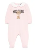 Moschino Kids teddy-print Peter Pan collar pajamas - Pink