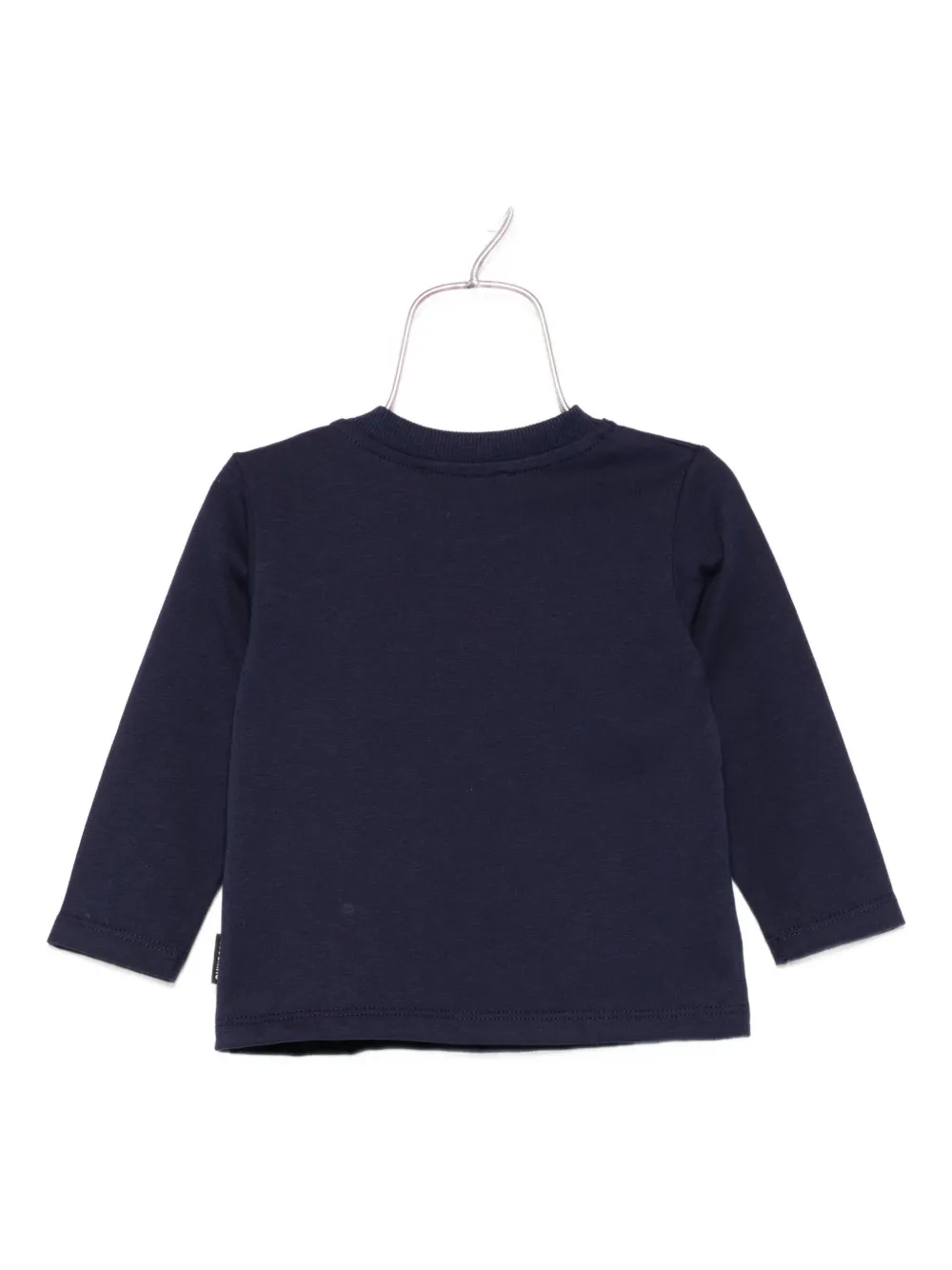Moschino Kids Top met lange mouwen en geborduurde teddybeer Blauw