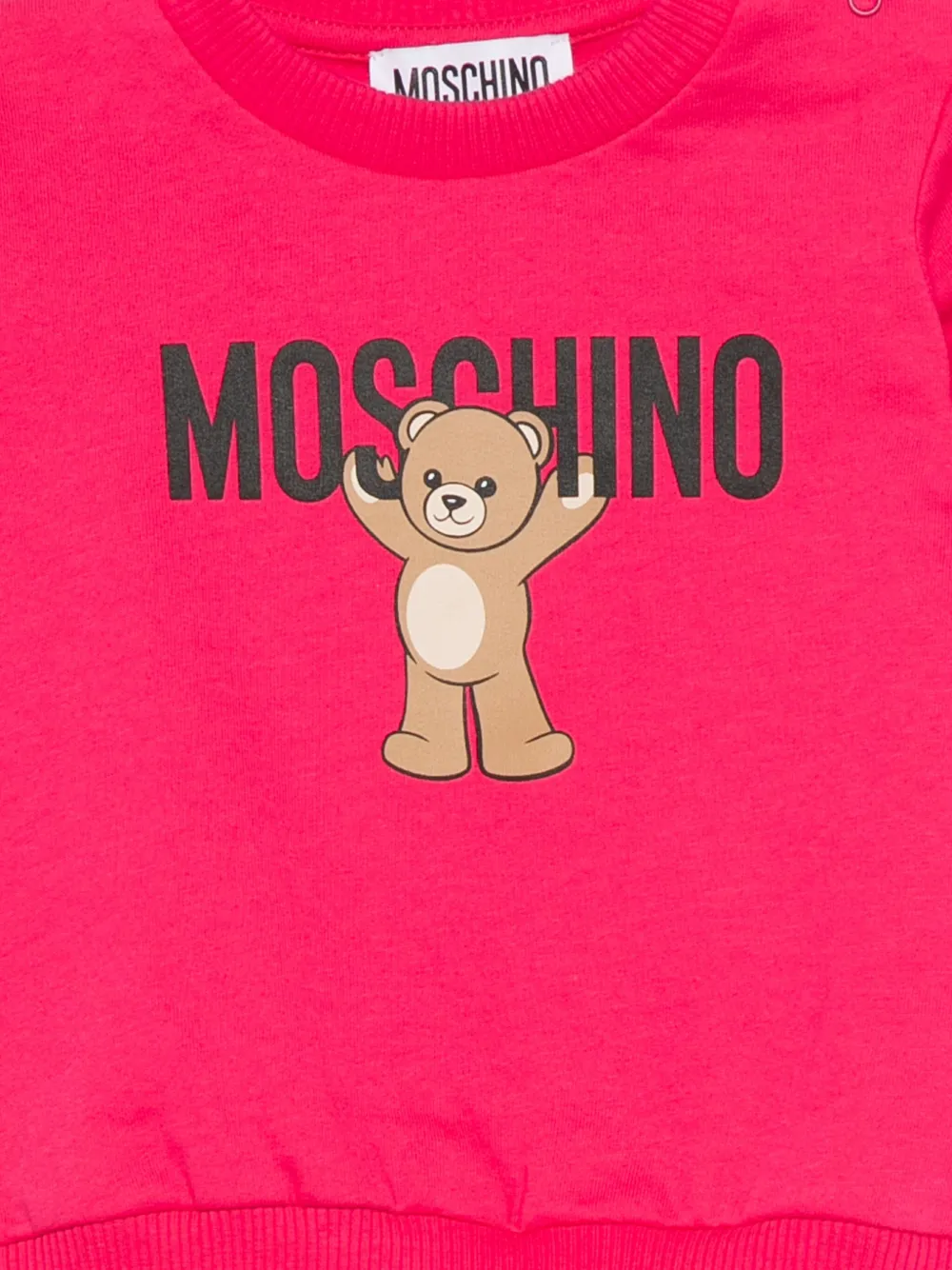 Moschino Kids Sweater met teddybeerprint Roze