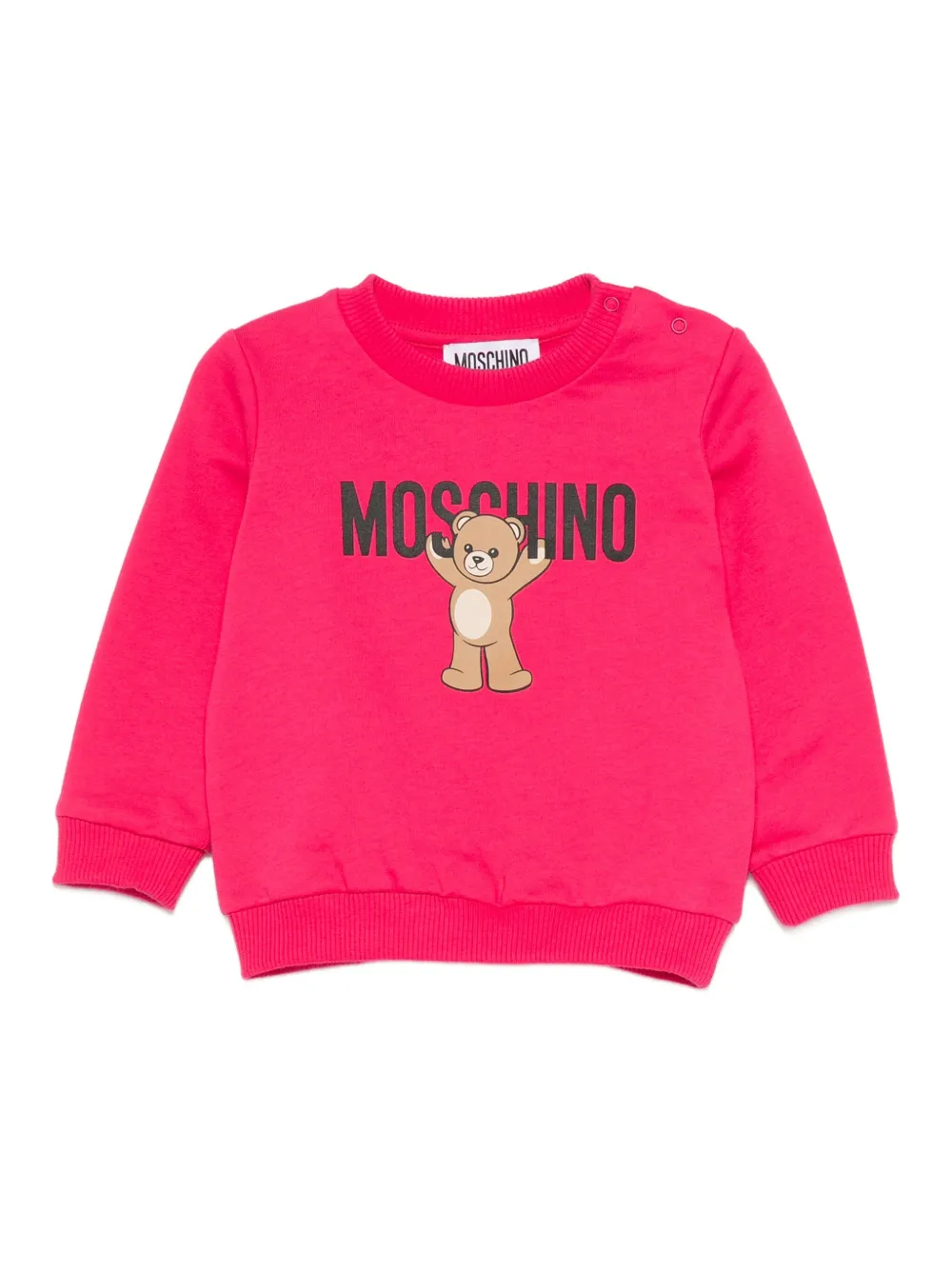 Moschino Kids Sweater met teddybeerprint Roze