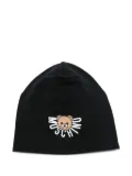 Moschino Kids Teddy Bear-logo beanie - Black