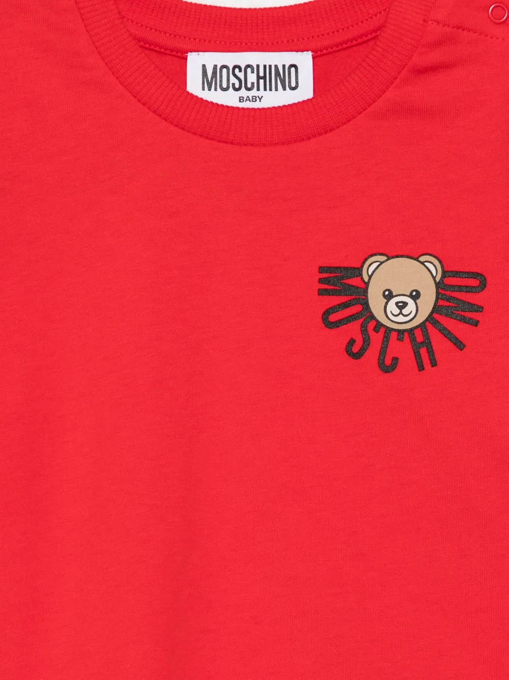 Moschino Kids Top met lange mouwen en logo Rood