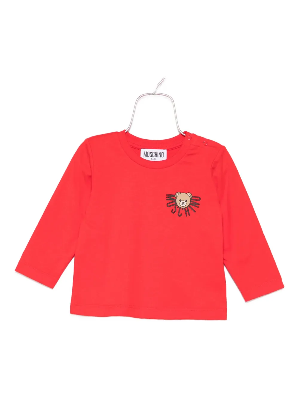 Moschino Kids Top met lange mouwen en logo Rood