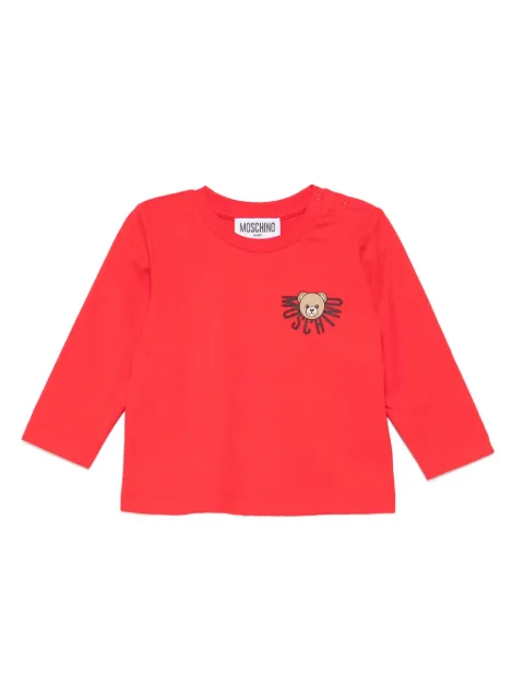 Moschino Kids teddy-logo long-sleeve top