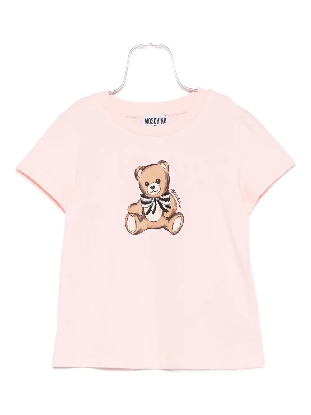 Moschino Kids T-shirt met teddybeerprint Roze