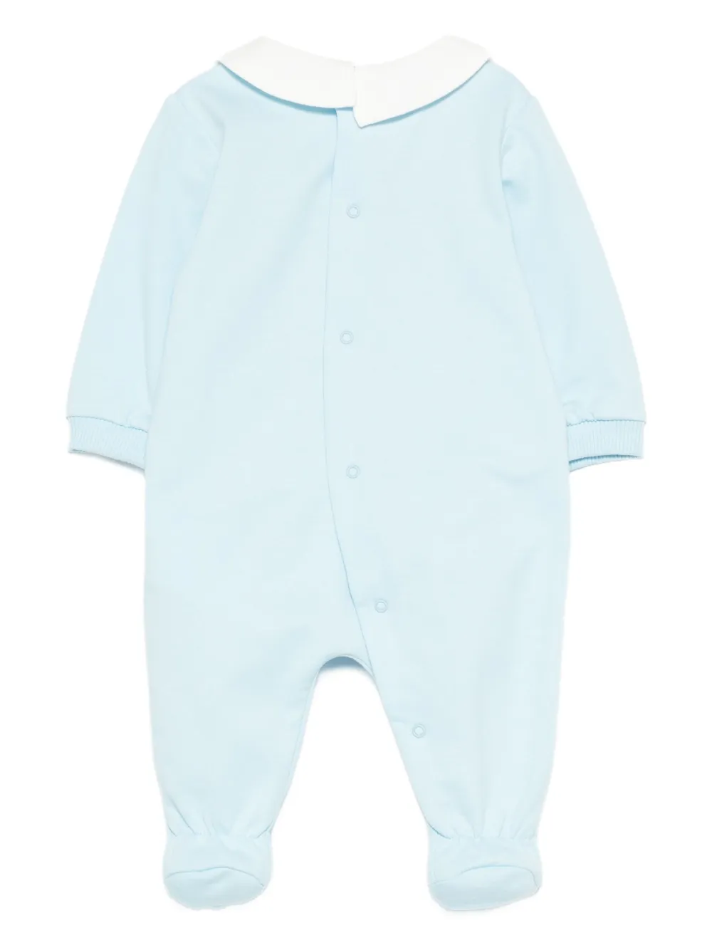 Moschino Kids Jumpsuit met Peter Pan-kraag en teddybeer-print Blauw