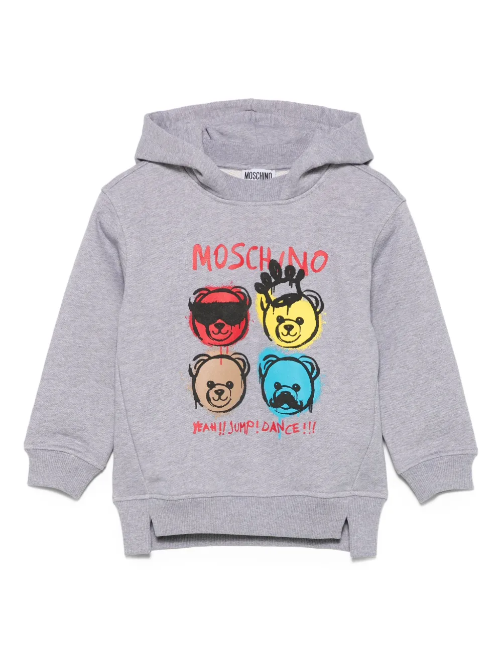 Moschino Kids Hoodie met teddybeerprint Grijs