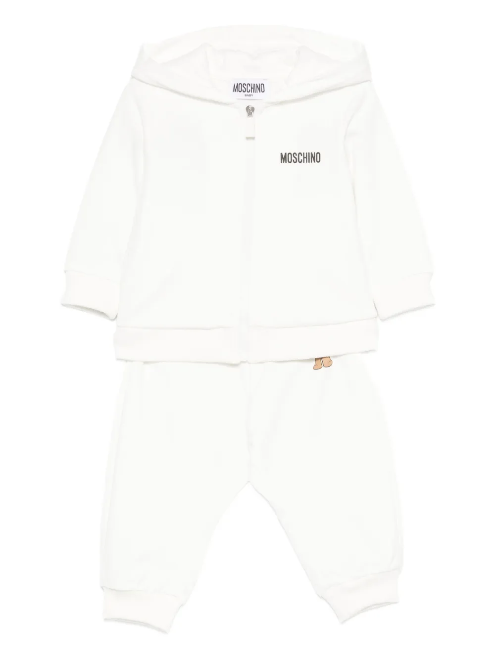 Moschino Kids Trainingspak met teddybeerprint Wit