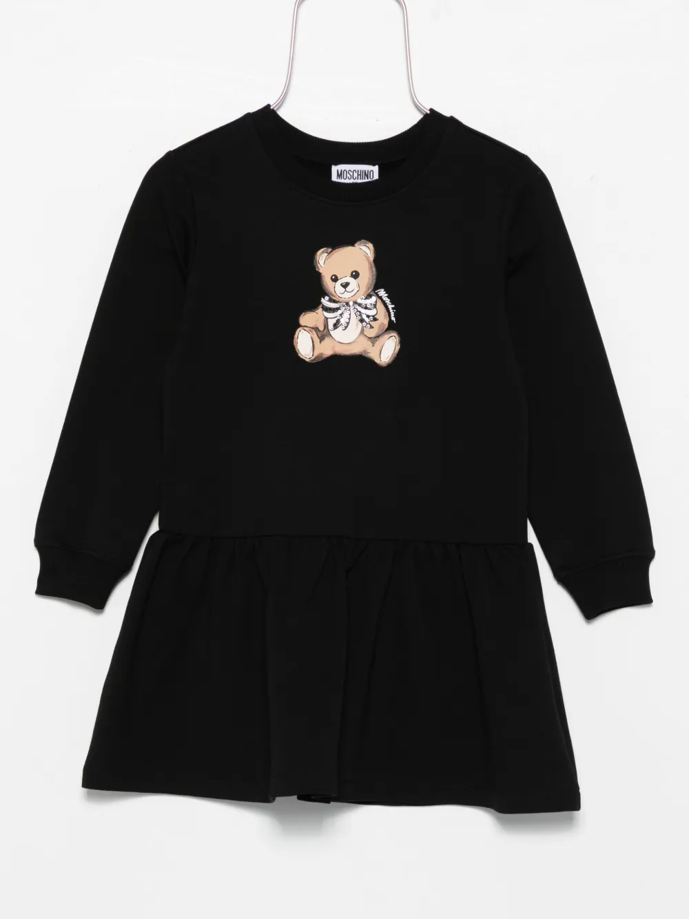 Moschino Kids cotton dress Zwart