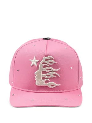 HELLSTAR ラインストーンロゴ キャップ | ピンク | FARFETCH JP