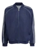 adidas three-stripe bomber jacket - Blue