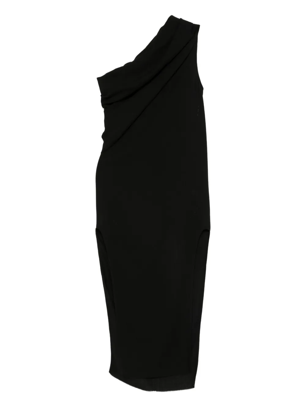 Rick Owens Draped One-shoulder Midi Dress