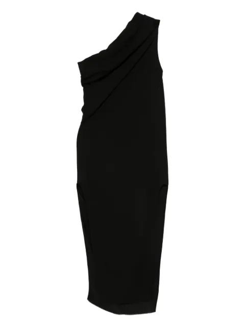 Rick Owens draped one-shoulder midi dress