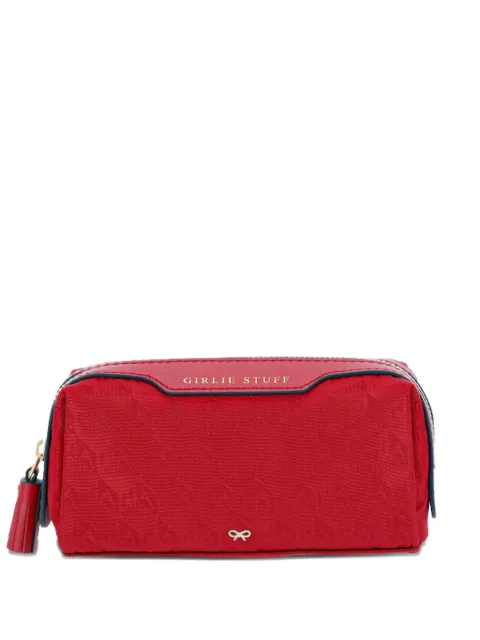 Anya Hindmarch embossed-logo zip make-up bag