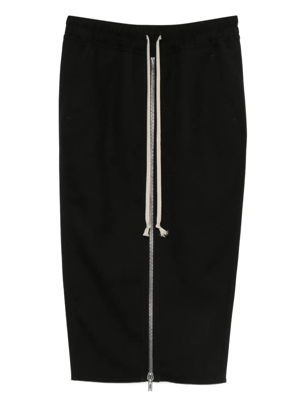 Rick Owens Zip-front Drawstring Midi Skirt